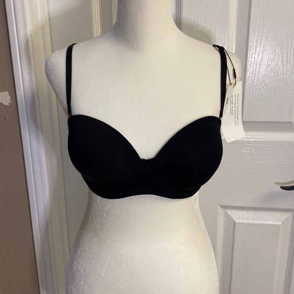 NWT KIT Convertible Cross-Cross Strapless Push-Up Bra Black Onyx - Picture 7 of 9